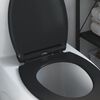 vidaXL Toilet Seat Black 47 x 37.5 x 3.8 cm Duroplast