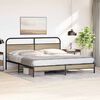 vidaXL Metal Bed Frame without Mattress Smoked Oak 180x200 cm Super King