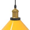 vidaXL Pendant Lamp Height Adjustable E27 Gloss Yellow Ø 22 cm Metal