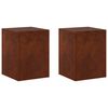vidaXL Plant Stand 2 pcs Rusty 30 x 30 x 40 cm Weathering Steel