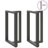 vidaXL Bar Table Legs T-Shaped&nbsp;2 pcs Anthracite 60x35x(90-91) cm Steel