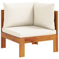 vidaXL Garden Sofa Corner with Cushions Solid Wood Acacia