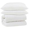 vidaXL Duvet Set with Pillow 3 pcs White Microfiber and Down Feather