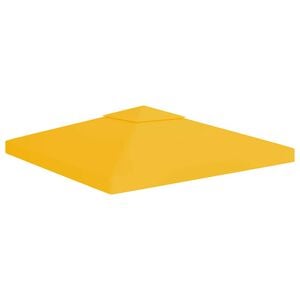 vidaXL 2-Tier Gazebo Top Cover 310 g/m&sup2; 3x3 m Yellow