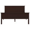 vidaXL Bed Frame without Mattress Dark Brown Solid Wood Pine 140x200 cm