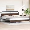 vidaXL Metal Bed Frame without Mattress Brown Oak 183x213 cm