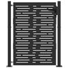 vidaXL Garden Gate with Lock Black 85 x 130 cm Powder-Coated Steel