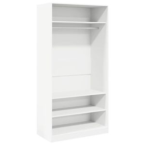 vidaXL Wardrobe White 100x50x200 cm Engineered Wood