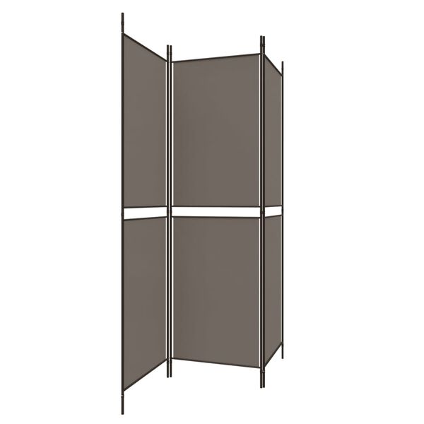 vidaXL 3-Panel Room Divider Anthracite 150x200 cm Fabric