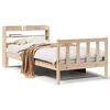vidaXL Bed Frame without Mattress 75x190 cm Small Single Solid Wood Pine