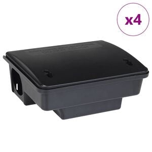 vidaXL Mouse Traps 4 pcs Black 23x19x9,5 cm
