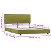 vidaXL Bed Frame without Mattress Green Fabric 135x190 cm Double