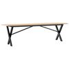vidaXL Coffee Table X-Frame 160x40x45 cm Solid Wood Pine and Steel