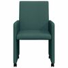 vidaXL Dining Chairs with Wheels 2 pcs Dark green 57 x 66 x 94 cm