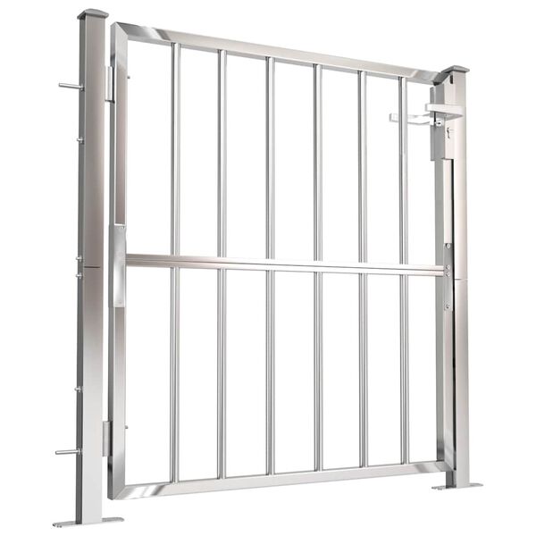 vidaXL Garden Gate 100x95 cm Stainless Steel