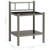vidaXL Bedside Cabinets 2 pcs Grey and Black Metal and Glass