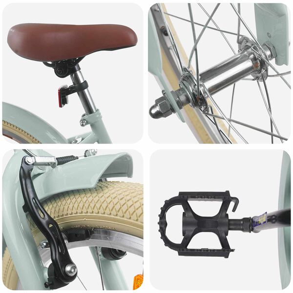 vidaXL Kids Bike 18'' for 5-7 Years Old Light Green