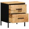 vidaXL Bedside Cabinet with Drawer Brown and black 40 x 35 x 50 cm