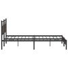 vidaXL Metal Bed Frame without Mattress Brown Oak 193x201 cm