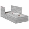 vidaXL Storage Bed Frame Grey Sonoma 90 x 190 cm Engineered Wood