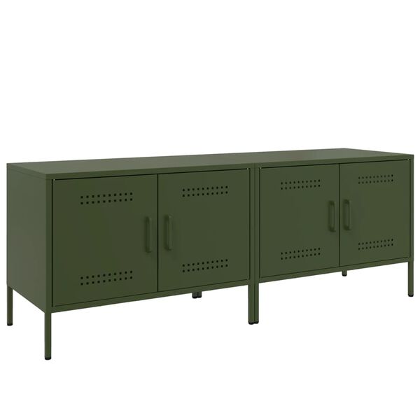 vidaXL TV Cabinets 2 pcs Olive Green 68x39x50.5 cm Steel