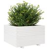vidaXL Garden Planter White 80x80x49.5 cm Solid Wood Pine