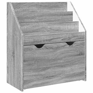 vidaXL Kids Bookshelf Grey Sonoma 60 x 29.5 x 69 cm Engineered Wood