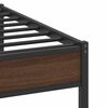 vidaXL Bed Frame without Mattress Brown Oak 107x203 cm Engineered Wood