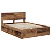 vidaXL Bed Frame with Headboard Old Wood 140 x 190 cm Engineered wood