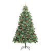 vidaXL Artificial Christmas Tree Green 240 cm PVC and Metal