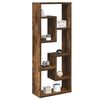 vidaXL Wall Shelf Smoked Oak 36x16x90 cm Engineered Wood