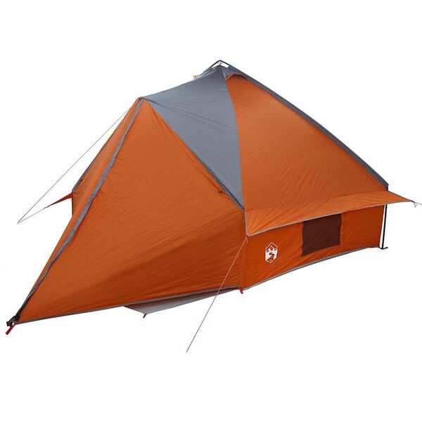 vidaXL Teepee Tent with Roof Grey and Orange 567 x 470 x 242 cm
