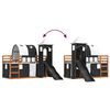 vidaXL Bunk Bed without Mattress with Slide White and Black 80x200 cm
