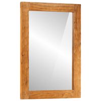 vidaXL Bathroom Mirror 50x70x2.5 cm Solid Wood Acacia and Glass