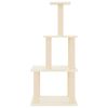 vidaXL Cat Tree with Sisal Scratching Posts Cream 111 cm
