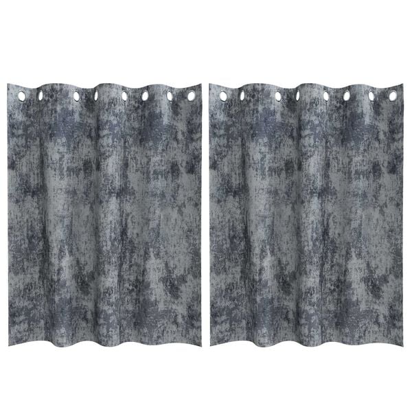vidaXL Velvet Curtains 2 pcs Silver Grey 140 x 140 cm Velvet