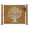 vidaXL Garden Gate 100x75 cm Corten Steel Tree Design