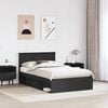 vidaXL Bed Frame with Headboard Black 120 x 200 cm Solid Pine Wood