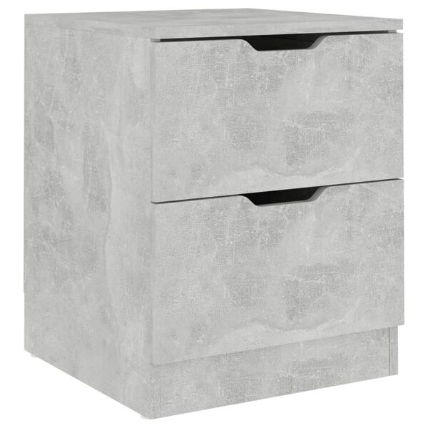 vidaXL Bedside Cabinet Concrete Grey 40x40x50 cm Engineered Wood