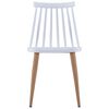 vidaXL Dining Chairs 2 pcs White Plastic