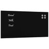 vidaXL Wall-mounted Magnetic Board Black 80x40 cm Tempered Glass