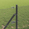 vidaXL Fence Post Grey 25 x 0.4 m (12 x 12 mm mesh) Steel and PVC
