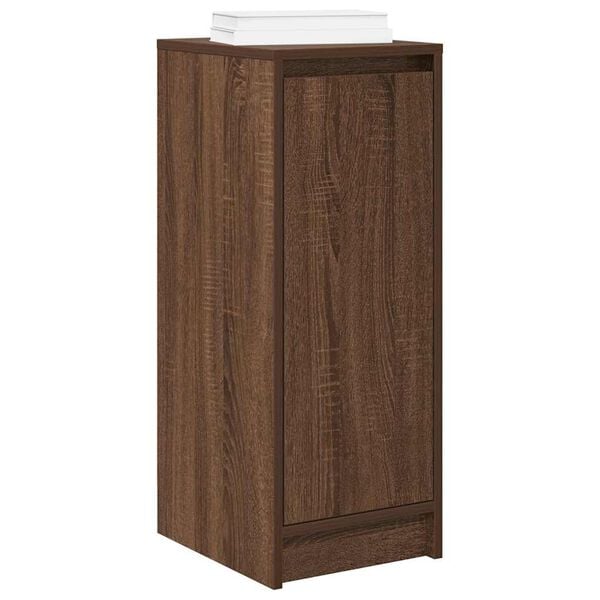 vidaXL Shoe Cabinet Brown Oak 29.5x34x76 cm Engineered Wood