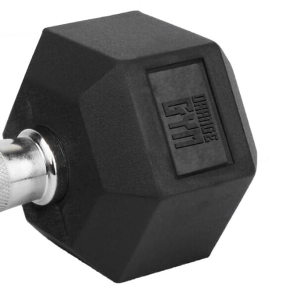 Orange Gym Hex Dumbbell 22.5 kg Black