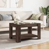 vidaXL Coffee Table with LED Brown Oak 73x53x45 cm Engineered Wood
