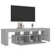 vidaXL TV Cabinet with LED Lights Grey Sonoma 140x36.5x40 cm