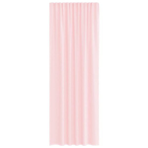 vidaXL Voile Curtains with Rod Pockets 2 pcs Light Pink