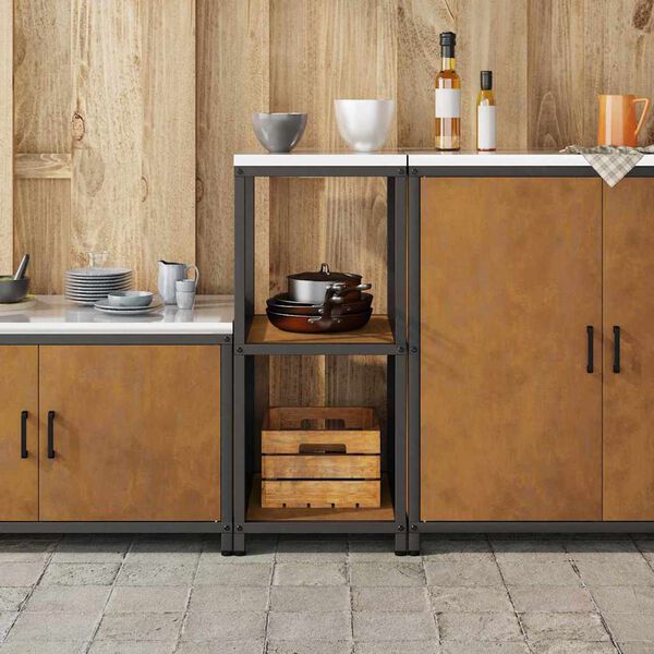 vidaXL Kitchen Storage with Shelf Rusty 40 x 50 x 92 cm Steel