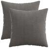 vidaXL Cushion Cover 2 pcs HEERLEN Dark Grey 35 x 35 cm Corduroy
