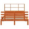 vidaXL Bookcase Bed without Mattress Wax Brown 150x200 cm King Size Solid Wood Pine
